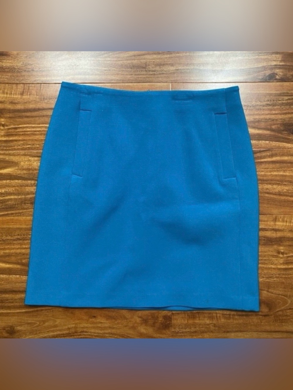 Banana Republic Women Bright Teal A Line Classic Mini Skirt Size 2 Career Preppy